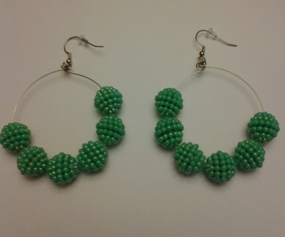 Beaded Circle Earrings