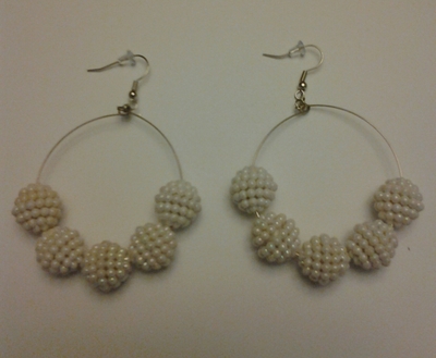 Beaded Circle Earrings
