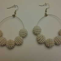 Beaded Circle Earrings - Thumbnail 1