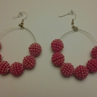  Beaded Circle Earrings - Thumbnail 2
