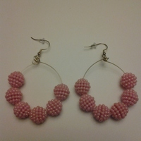 Beaded Circle Earrings - Thumbnail 2