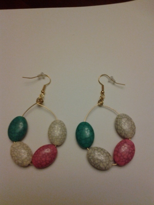 Beaded Circle Earrings