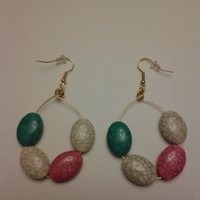 Beaded Circle Earrings - Thumbnail 1