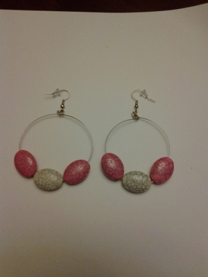 Beaded Circle Earrings