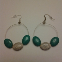 Beaded Circle Earrings - Thumbnail 1