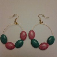  Beaded Circle Earrings - Thumbnail 1