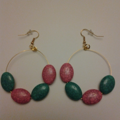  beaded circle earrings