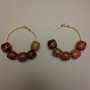 Gold Beaded Hoop Earrings-2