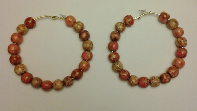 Beaded Hoop Earrings