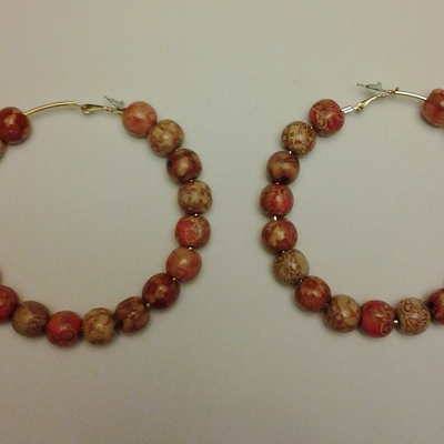 Beaded hoop earrings