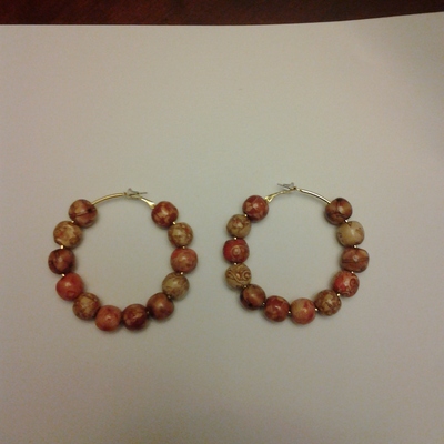 Beaded hoop earrings