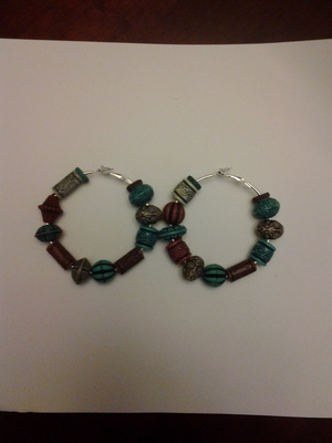 Beaded Hoop Earrings