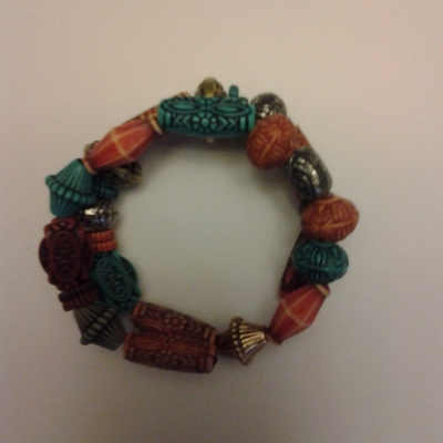 Beaded wraparound bracelet