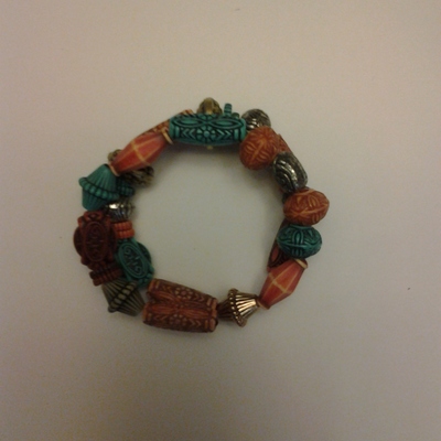 Beaded wraparound bracelet