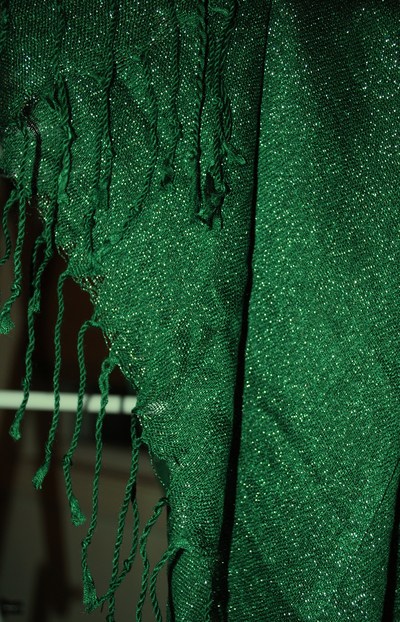 Sparkly hijab - emerald green