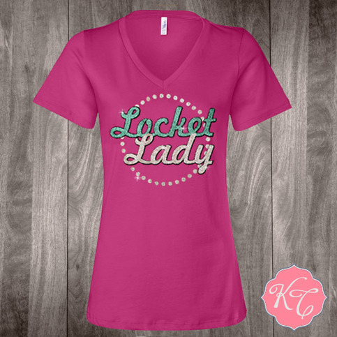 Pink Locket Lady Vneck