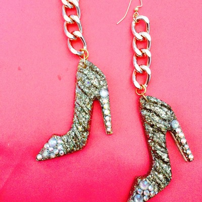 Sexy shoe earrings