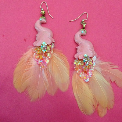 Peacock earrings