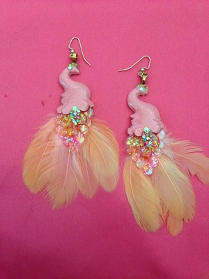 Peacock earrings