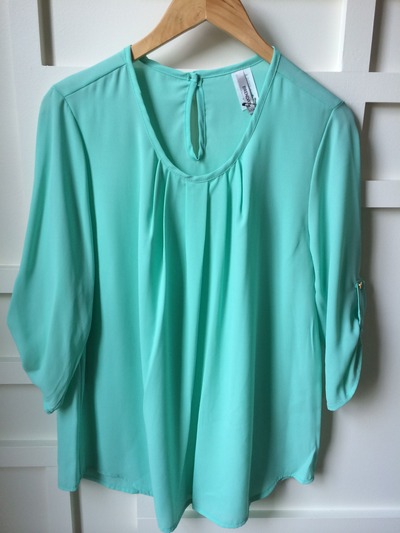Mint Chiffon Top