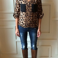 Leopard Print Top - Thumbnail 3