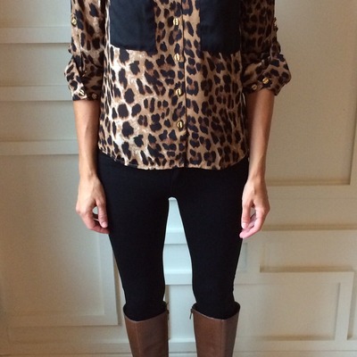 Leopard print top
