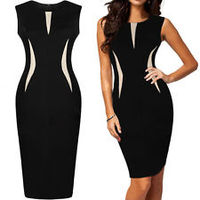 Celeb Sleeveless Slim Fashion Bodycon Party Cocktail Evening Dress - Thumbnail 1