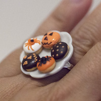 Kawaii Miniature Food Ring - Halloween Mini Donuts - Thumbnail 2