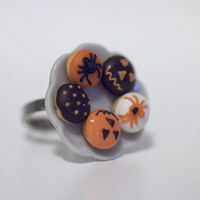 Kawaii Miniature Food Ring - Halloween Mini Donuts - Thumbnail 4