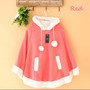 New cute bat hooded sweater shawl cape coat -4