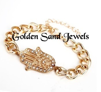 Hand of Fatima Gold chain bracelet
