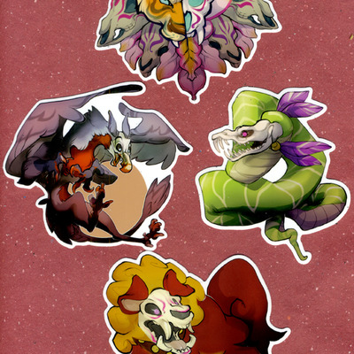 Skull critter stickers