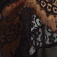 Eyelash Lace Black Kimono - Thumbnail 2