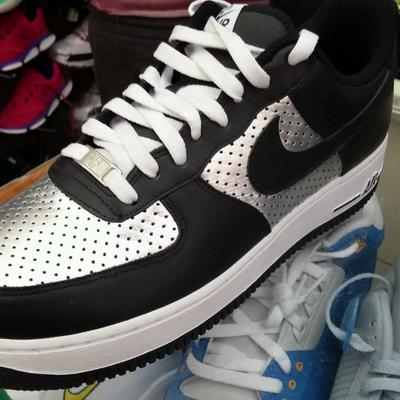 Mens nike air force blk silver