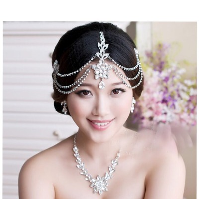 Rhinestone tassel hair piece