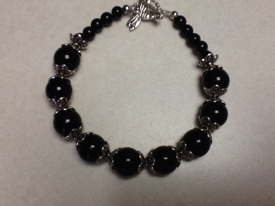 Black Beaded Bracelet
