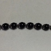 Black Beaded Bracelet - Thumbnail 1