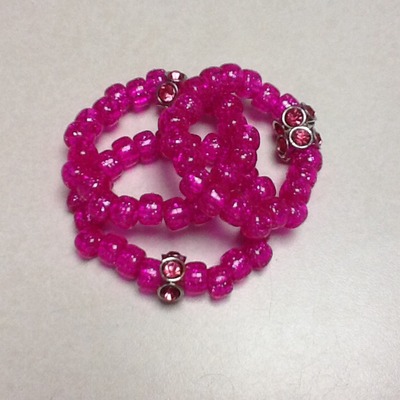 Girls pink bracelets