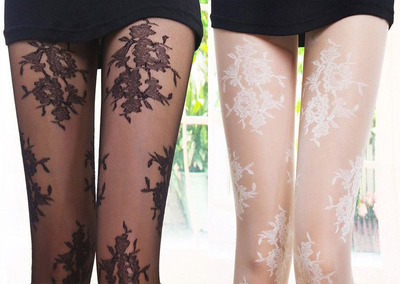 Floral Vintage Lace Tights