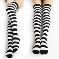  [6 Colors] Cosplay Basic Stripe Thigh High SP130180 - Thumbnail 4