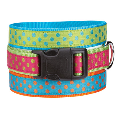 Polka dot dog collars