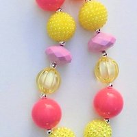 Princess Inspired Chunky Necklaces/Bubblegum Beads/Girls Jewelry/Birthday Parties/Photo Props - Thumbnail 1