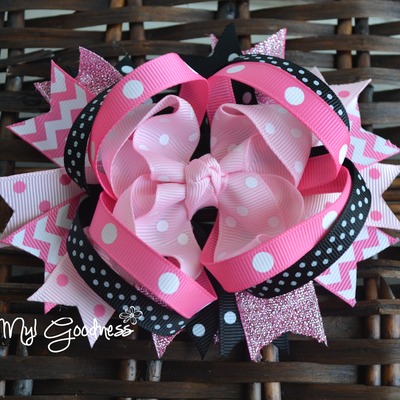 Pretty pink boutique bow