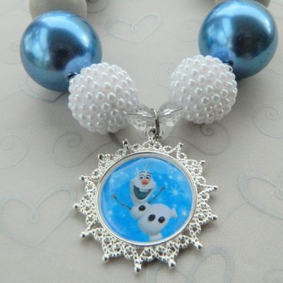 Olaf inspired chunky necklaces/bubblegum beads/girls jewelry/birthday parties/photo props