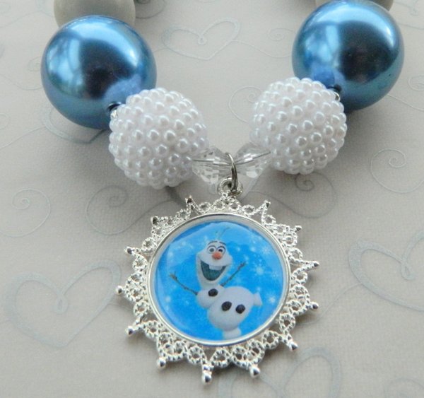 Olaf Inspired Chunky Necklaces/Bubblegum Beads/Girls Jewelry/Birthday Parties/Photo Props