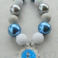 Olaf Inspired Chunky Necklaces/Bubblegum Beads/Girls Jewelry/Birthday Parties/Photo Props - Thumbnail 2