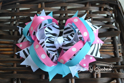 Zebra Print Boutique Bow