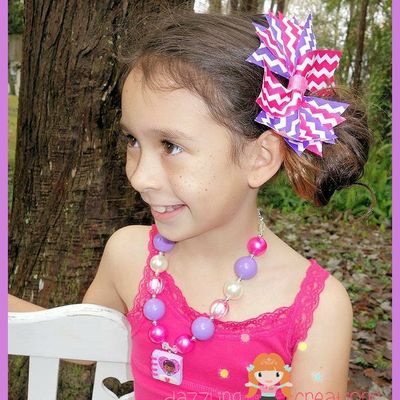 Doc inspired chunky necklaces/bubblegum beads/girls jewelry/birthday parties/photo props