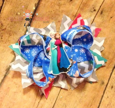 Frozen hair bow/boutique hair bow/hair clip/girls bows