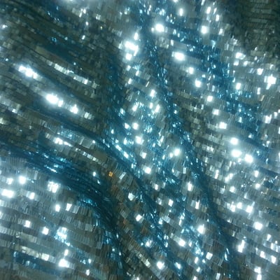 Mat23 frozen elsa dress,sparkly rectangular sequins on mesh for dress costumes 135cm wide - Thumbnail 5